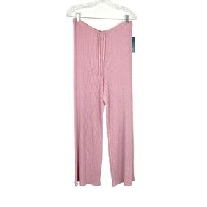 Wild Fable Women's NWT Wide Leg Sweater Pants Size XL Pink Drawstring Stretchy
